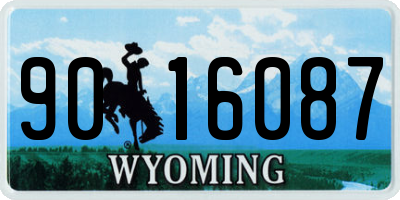 WY license plate 9016087