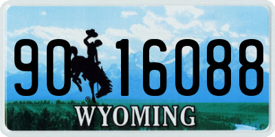 WY license plate 9016088