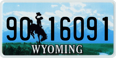 WY license plate 9016091