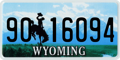 WY license plate 9016094