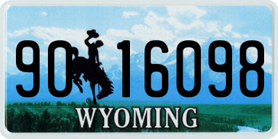 WY license plate 9016098