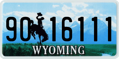 WY license plate 9016111