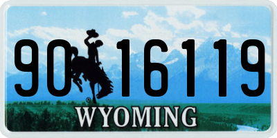 WY license plate 9016119