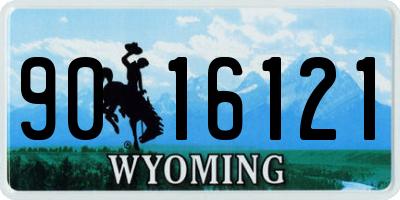 WY license plate 9016121