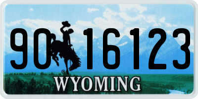 WY license plate 9016123