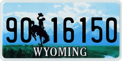 WY license plate 9016150