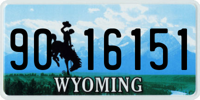 WY license plate 9016151