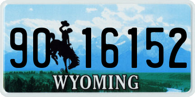 WY license plate 9016152