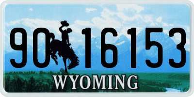 WY license plate 9016153