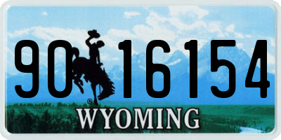 WY license plate 9016154
