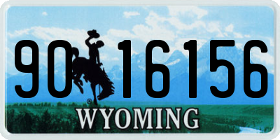 WY license plate 9016156