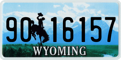 WY license plate 9016157