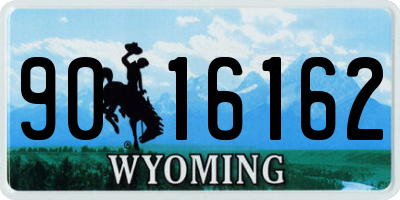 WY license plate 9016162