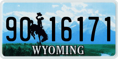 WY license plate 9016171