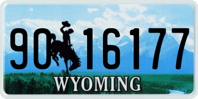 WY license plate 9016177
