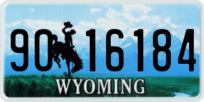 WY license plate 9016184