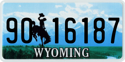 WY license plate 9016187