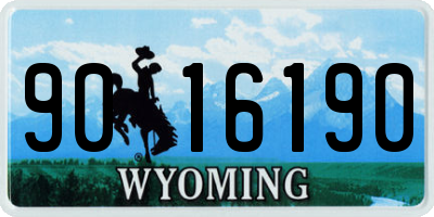 WY license plate 9016190