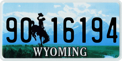 WY license plate 9016194