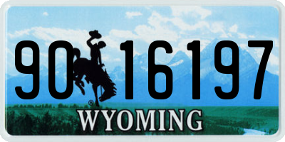 WY license plate 9016197