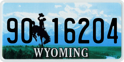 WY license plate 9016204