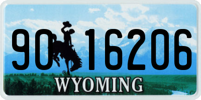 WY license plate 9016206