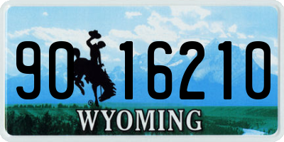 WY license plate 9016210