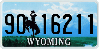 WY license plate 9016211