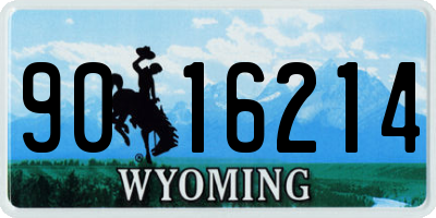 WY license plate 9016214