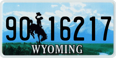 WY license plate 9016217