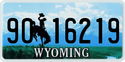 WY license plate 9016219