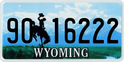 WY license plate 9016222