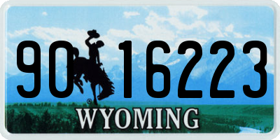 WY license plate 9016223