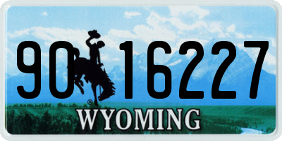 WY license plate 9016227