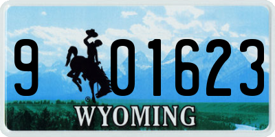 WY license plate 901623