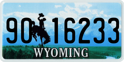 WY license plate 9016233