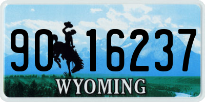WY license plate 9016237