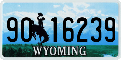WY license plate 9016239