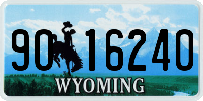 WY license plate 9016240