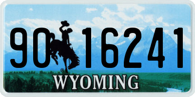 WY license plate 9016241