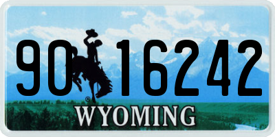 WY license plate 9016242