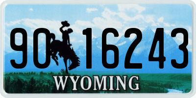 WY license plate 9016243