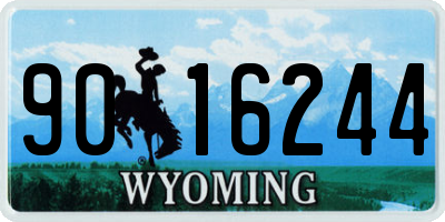 WY license plate 9016244