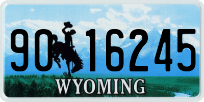 WY license plate 9016245