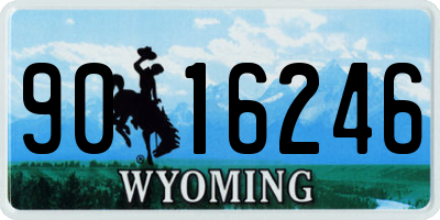 WY license plate 9016246