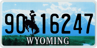 WY license plate 9016247