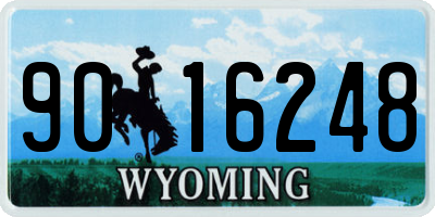 WY license plate 9016248