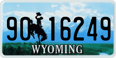 WY license plate 9016249