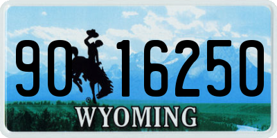 WY license plate 9016250