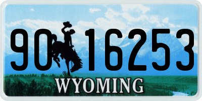 WY license plate 9016253